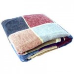 Thermosoft Checked 150cm x 200cm Blanket Blue, Beige and Red