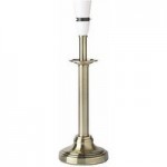 Brass Fluted Candlestick Lamp Base Bronze