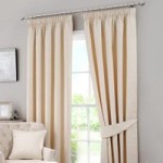 Omega Natural Pencil Pleat Curtains Light Brown / Natural