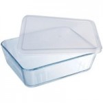 Pyrex Large Rectangular Dish with Lid Clear