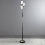Marble Glass Floor Lamp Silver