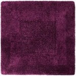 Super Soft Reversible Grape Square Bath Mat Grape (Purple)