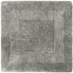 Super Soft Reversible Charcoal Square Bath Mat Charcoal (Grey)