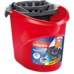 Vileda SuperMocio Mop Bucket and Torsion Wringer Red