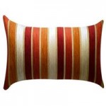Large Veluto Terracotta Striped Cushion Terracotta