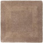 Super Soft Reversible Walnut Square Bath Mat Walnut (Brown)