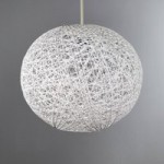 Woven Ball Easy Fit Pendant Shade White