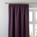 Solar Aubergine Blackout Pencil Pleat Curtains Aubergine Purple