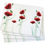 Poppy Placemats Red / White