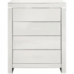 Venetian Mirrored 4 Drawer Chest Clear