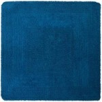 Super Soft Reversible Teal Square Bath Mat Teal (Blue)
