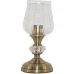 Hurricane Glass Table Lamp Bronze