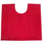 Luxury Cotton Non-Slip Red Pedestal Mat Red