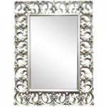 Ornate Highlife Framed Mirror Silver