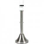 Smooth Candlestick Lamp Base Silver
