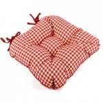 Red Gingham Check Seat Pad Red