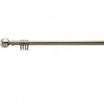 Ashton Fixed Satin Silver Curtain Pole Dia. 29mm Satin Steel (Silver)