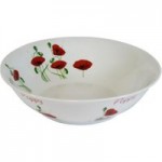 Poppy Pasta Bowl Red / White