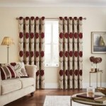 Lalique Wine Eyelet Curtains Wine (Red)