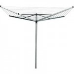 Brabantia 40 Metre 4 Arm Compact Rotary Washing Line with Free Cover Silver