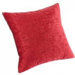 Chenille Red Cushion Red