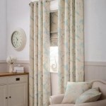 Songbird Duck-Egg Eyelet Curtains Blue / Cream