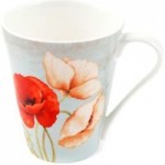 Poppy Floral Mug Red