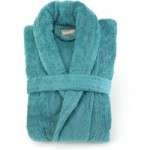 Egyptian Cotton Teal Dressing Gown Teal (Blue)