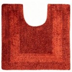 Super Soft Reversible Burnt Orange Pedestal Mat Burnt Orange