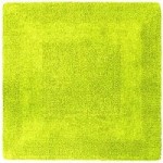 Super Soft Reversible Lime Square Bath Mat Lime (Green)