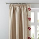 Juliet Red Thermal Pencil Pleat Curtains Red / Brown