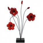 Ruby Poppy Sculpture Red