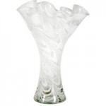 Classique Premium Glass Handkerchief Vase White
