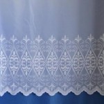 Jubilee Net Slot Top Curtain Fabric White