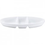 Purity Oval Three Dip Platter White