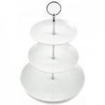 Purity 3 Tier Cake Stand Gloss White