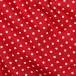 Red Polka Dots Cotton Poplin Red