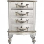 Toulouse Silver 4 Drawer Chest Silver