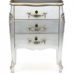 Toulouse Silver 3 Drawer Chest Silver