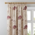 Amelia Red Pencil Pleat Curtains Red