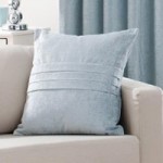 Large Chenille Duck Egg Blue Cushion Duck Egg Blue