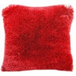 Fine Furry Cushion Dark Red