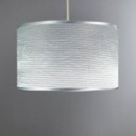 Satin Ripple Pendant Shade Grey / Silver