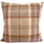Large Tweed Cushion Light Brown / Natural