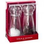 Cole & Mason Lancing Salt and Pepper Mill Set Clear