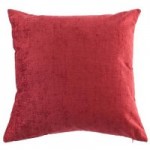 Large Chenille Red Cushion Red
