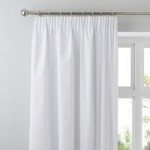 Evangeline White Thermal Pencil Pleat Curtains White
