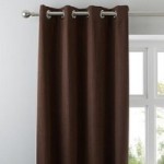 Solar Chocolate Blackout Eyelet Curtains Chocolate Brown