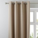 Solar Biscuit Blackout Eyelet Curtains Biscuit Brown
