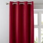 Solar Red Blackout Eyelet Curtains Red